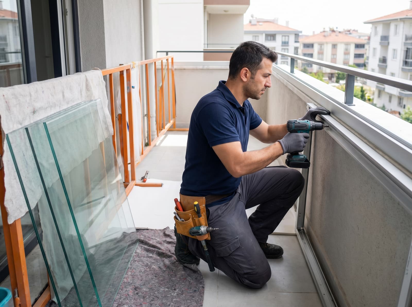 Balkon Kapatma — sahada profesyonel montaj uygulaması (temsili görsel)