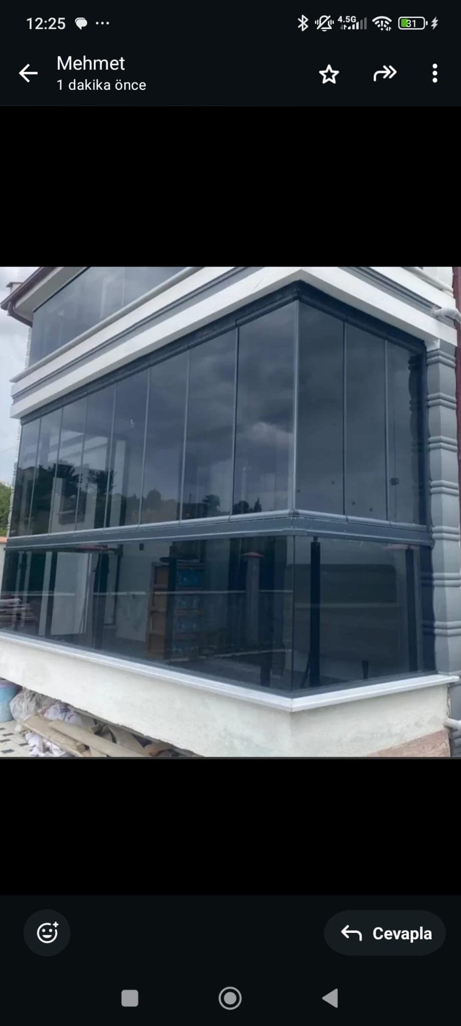 BRK Cam Balkon — tamamlanan cam balkon / pergola uygulaması 24